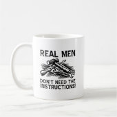 Vrais hommes drôle Mug (Gauche)