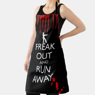 VREAK UIT EN RUN AWAY zombies Schort