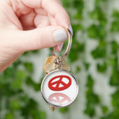 Vrede 3D / reflectie Sleutelhanger (Hand)