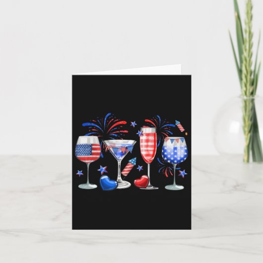 Vrede 4 juli Vlag Drink Kaart (Voorkant)