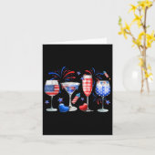 Vrede 4 juli Vlag Drink Kaart (Gele Bloem)