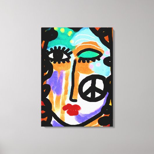 Vrede Abstract digitaal schilderen Canvas Afdruk (Voorkant)