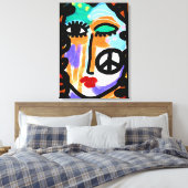 Vrede Abstract digitaal schilderen Canvas Afdruk (Insitu (Slaapkamer))