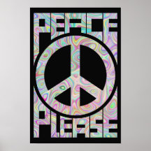 Vrede Alsjeblieft Trippy Kleur Lettertype