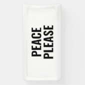 Vrede alsjeblieft witte en zwarte tekst anti-oorlo spandoek (Verticaal)