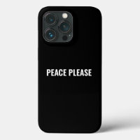 Vrede alsjeblieft zwart wit tekst minimalistische 