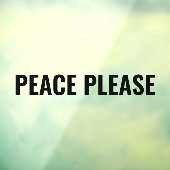 Vrede Alsjeblieft zwarte minimalistische anti-oorl Raamsticker (Vel 3)