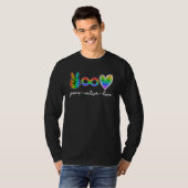 Vrede Autisme Liefde Oneindigheidssymbool Autisme  T-shirt (Voorkant volledig)
