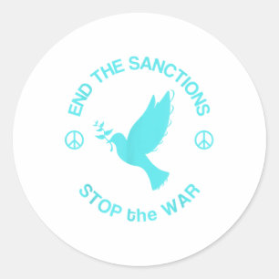 Vrede beëindigt de sancties tegen de oorlog Ronde Sticker