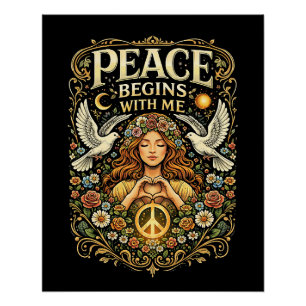 Vrede Begint Binnen Perfect Poster
