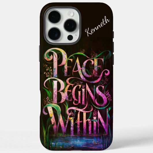 Vrede begint in natuur. Case-Mate iPhone case (Achterkant)