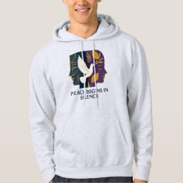 Vrede Begint in Stilte Duif Hoodie