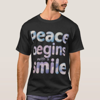 Vrede begint met een glimlach - Soft Design T-Shir T-shirt