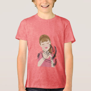 Vrede begint met een glimlach – zachte duif en vro Tri-Blend shirt