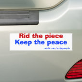 Vrede bewaren bumpersticker (Op auto)