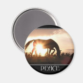 Vrede bij Sunset Magnet Magneet (Voorkant / Achterkant)