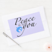 Vrede bij uw ontwerp rechthoekige sticker (Envelop)