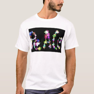 Vrede Binnen, Vrede Rondom Bloemrijke Typografie T-shirt
