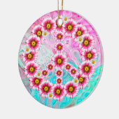 Vrede bloemen porseleinen ornament (Links)