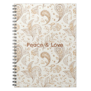 Vrede Boheem Hippie Jaren Zestig Paisley Notitieboek