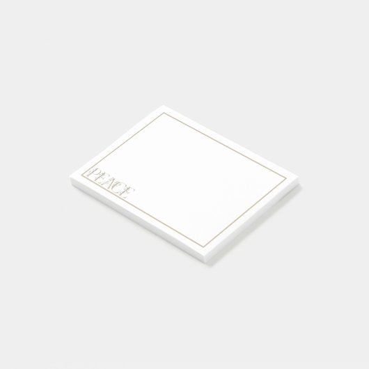 Vrede Botanische Elegant Post-it® Notes (Schuin)