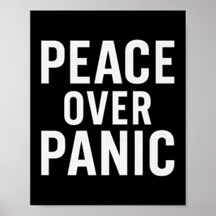 Vrede boven paniek. Stoïcijns, Motivatie, Quote. P Poster