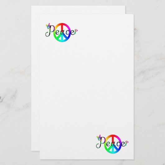 Vrede Briefpapier (Voorkant / Achterkant)