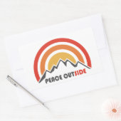 Vrede buiten rechthoekige sticker (Envelop)