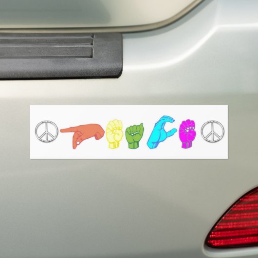 Vrede Bumpersticker (Op auto)