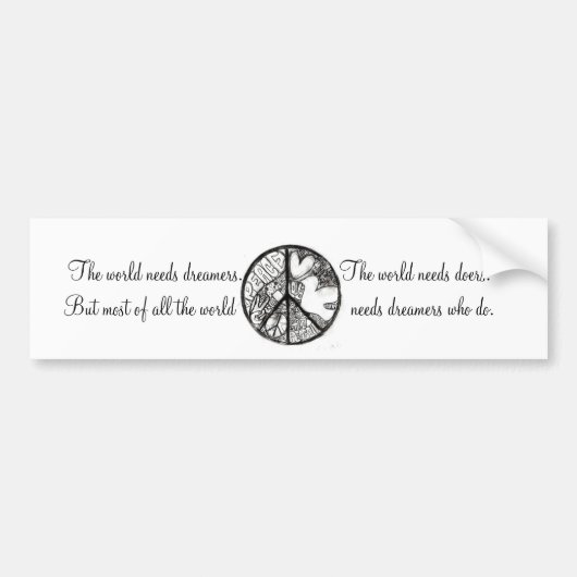 Vrede Bumpersticker (Voorkant)