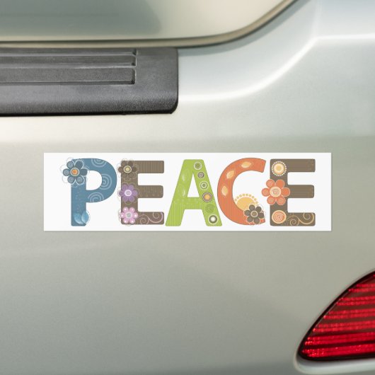 Vrede Bumpersticker (Op auto)