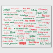 Vrede coëxistente prettige kerst Veel talen Cadeaupapier (Vlak)