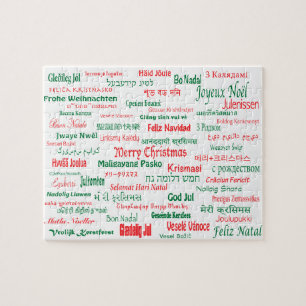 Vrede coëxistente prettige kerst Veel talen Legpuzzel