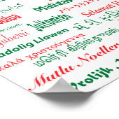 Vrede coëxistente prettige kerst Veel talen Poster (Hoek)