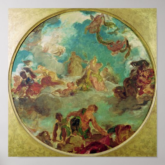 Vrede daalt naar aarde poster (Voorkant)