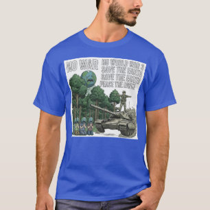 "Vrede De Aarde" Anti-Oorlogstank & Aarde Karakter T-shirt