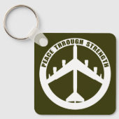 Vrede door kracht sleutelhanger (Voorkant)