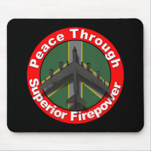 Vrede door superieure Firepower Mousepad Muismat