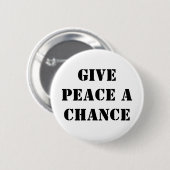 Vrede een kans geven ronde button 5,7 cm (Voorkant /achterkant)