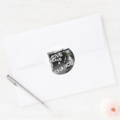 Vrede een kans geven ronde sticker (Envelop)