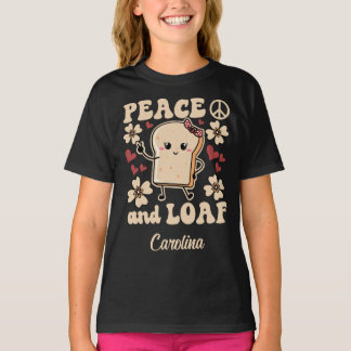 Vrede en brood | Gietvorm met vredesnaam — zwart T-shirt
