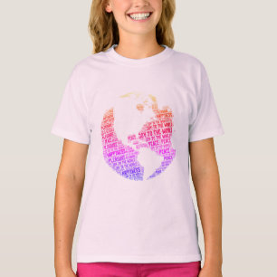 Vrede en geluk - woordkunst t-shirt