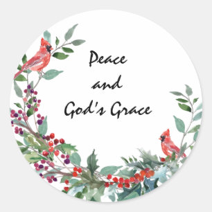 Vrede en Gods genade Ronde Sticker