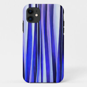 Vrede en Harmonie Blauw Gestreepte Abstracte Patro iPhone 11 Hoesje