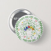 Vrede en liefde, Baby.. Ronde Button 5,7 Cm (Voorkant /achterkant)