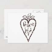 Vrede en liefde briefkaart (Voorkant / Achterkant)