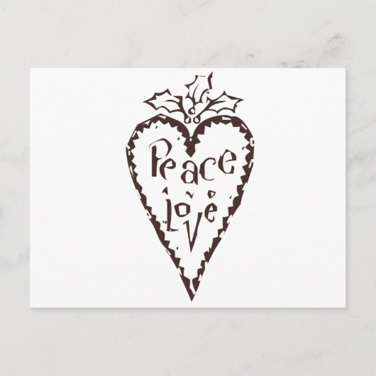 Vrede en liefde briefkaart (Voorkant)