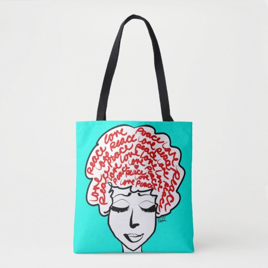 Vrede en Liefde Canvas Tas (Voorkant)