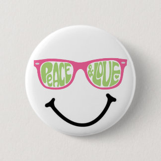 Vrede en liefde en geluk ronde button 5,7 cm