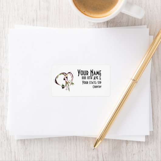 Vrede en liefde etiket (Insitu)